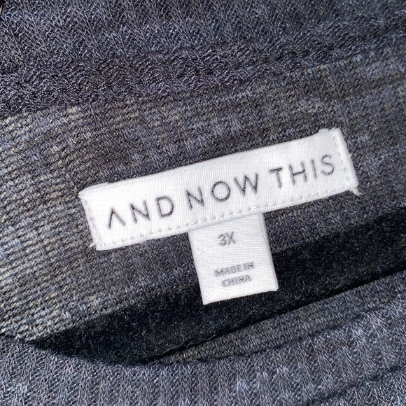 And now this dress heather gray ribbed knit soft cinch sides stretch 3x NEW - Picture 3 of 5